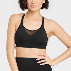 All in motion Medium Support Black Sports Bra, Medium